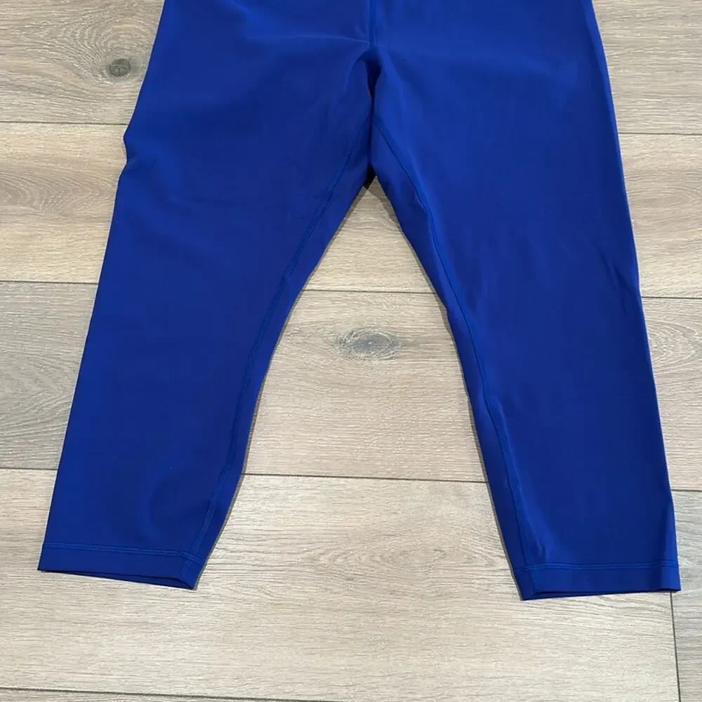 LULULEMON Blue Larkspur Wunder Train High Rise Active‎ Workout Leggings Size 20